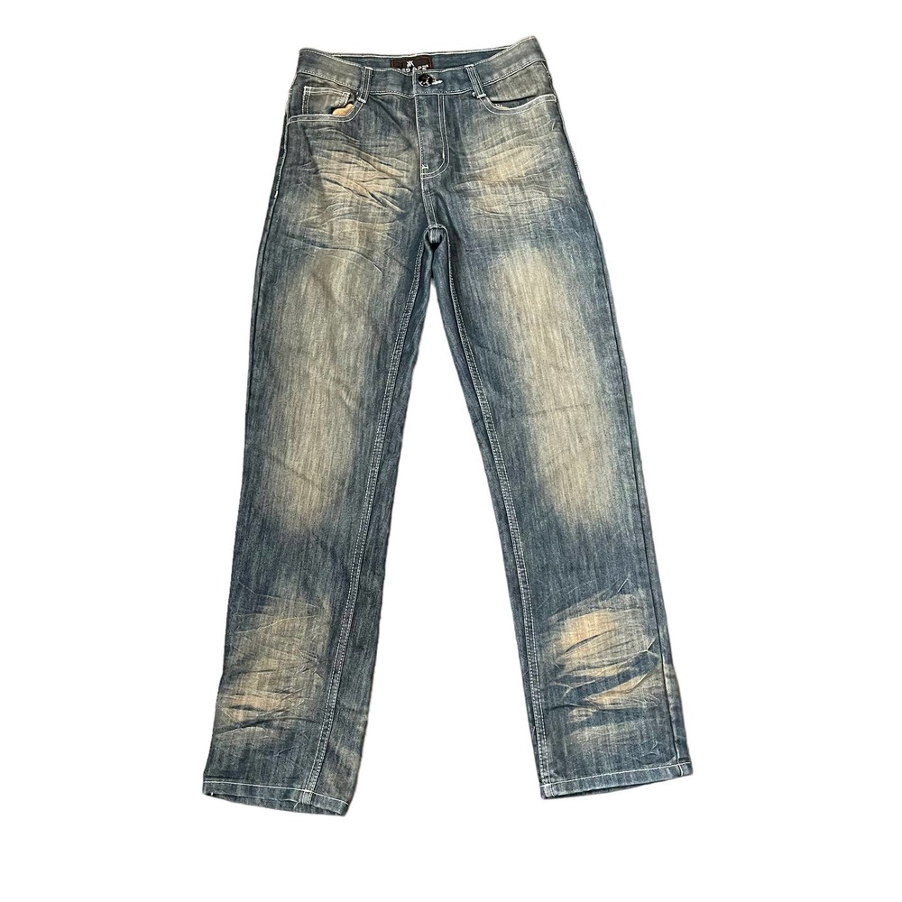 Red Ape Plus Size Straight Leg Jeans Women Mid-Rise Cotton Stone Washed Denim 14